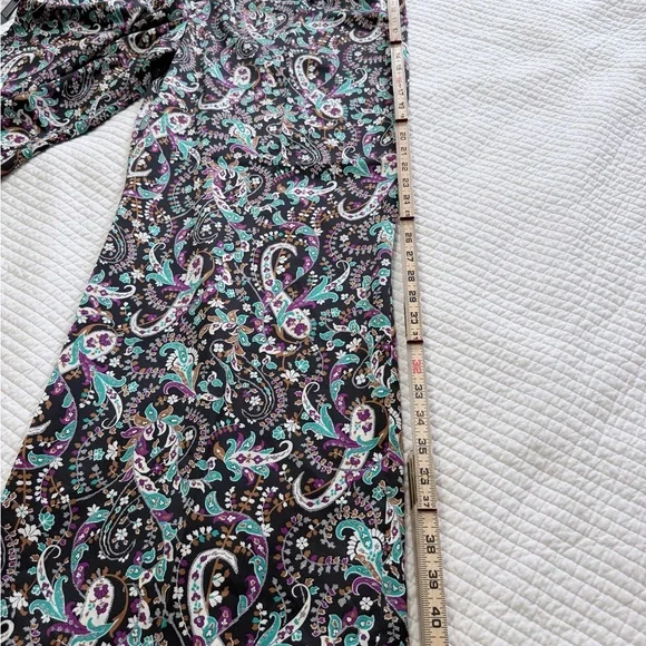 Ann Taylor Multicolor Paisley Wide-Leg Pants - Picture 15 of 16